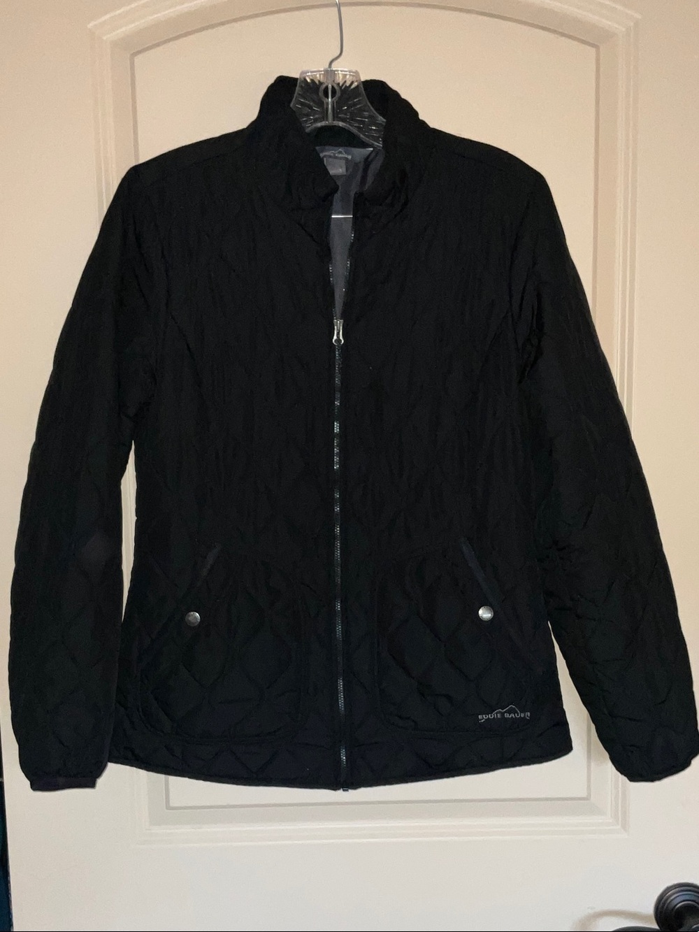 Eddie Bauer Black Quilted Packable Jacket puffer small